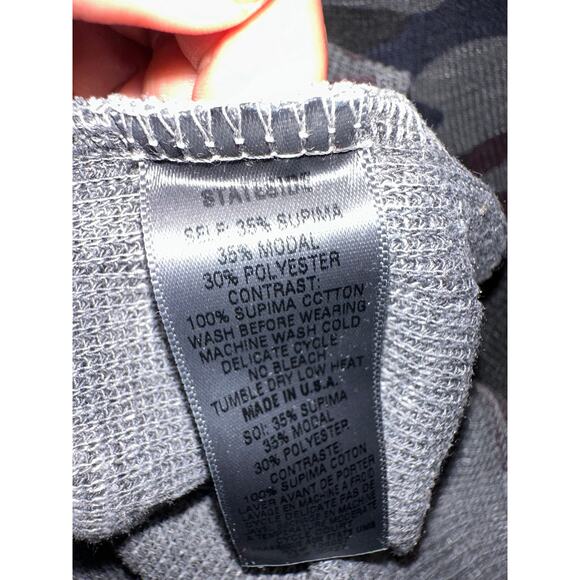 NWOT STATESIDE CAMO THERMAL TOP TEE UNIQUE COLORS- BLUE BURGUNDY OLIVE GREY L - Picture 3 of 9
